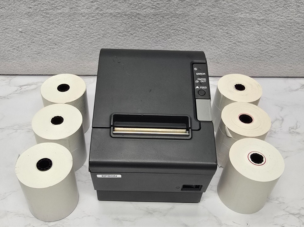 Epson TM-T88IIIP M129C POS Thermal Receipt Printer W/ Power Supply & 6 Rolls